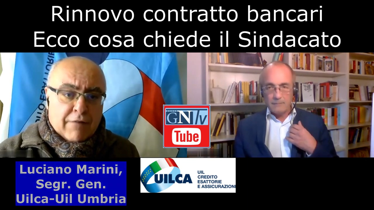 Luciano Marini, Segretario Generale Uilca Uil, durante l'intervista con Giuseppe Castellini