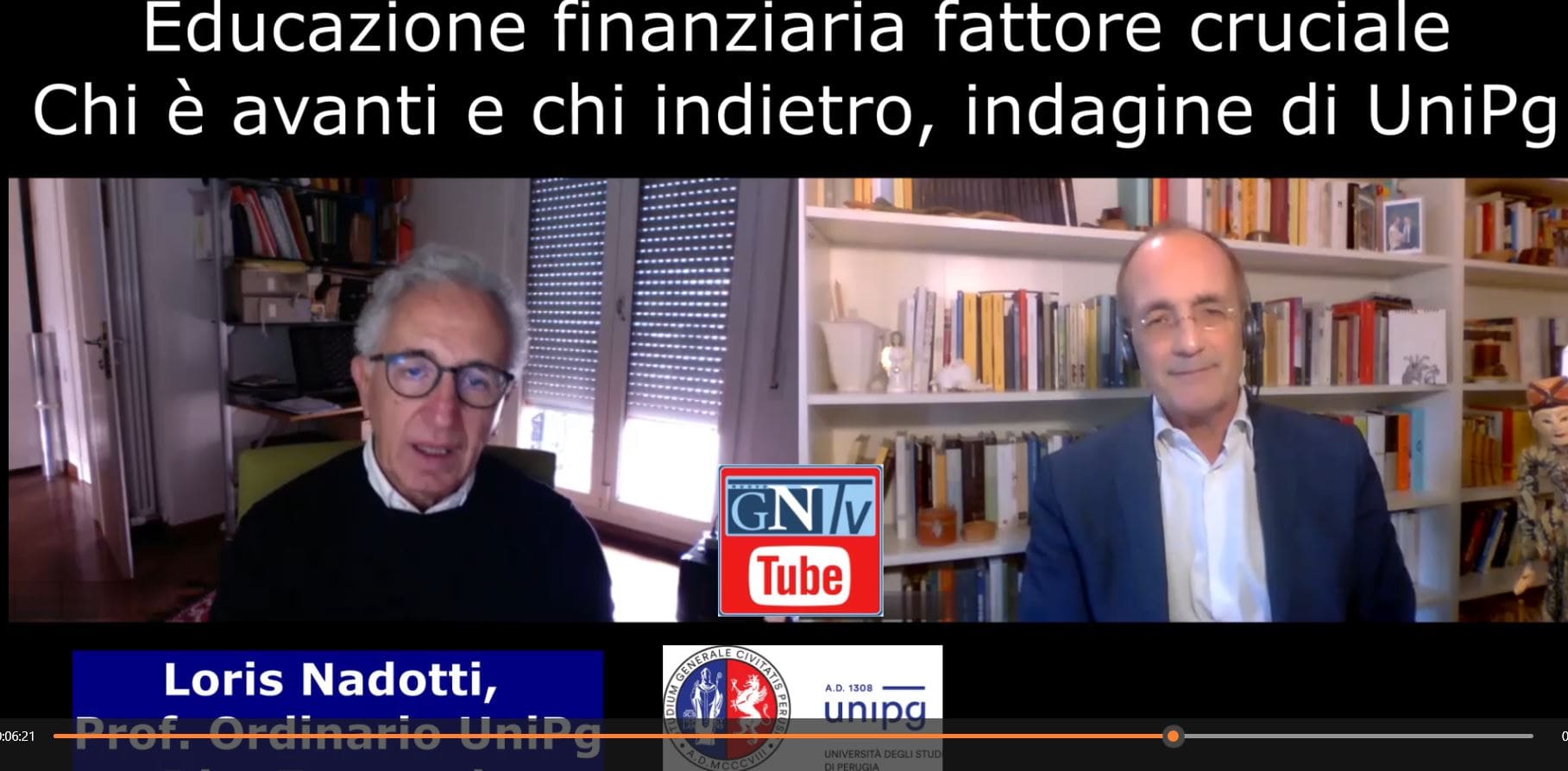 Il professor Loris Nadotti durante l'intervista con Giuseppe Castellini